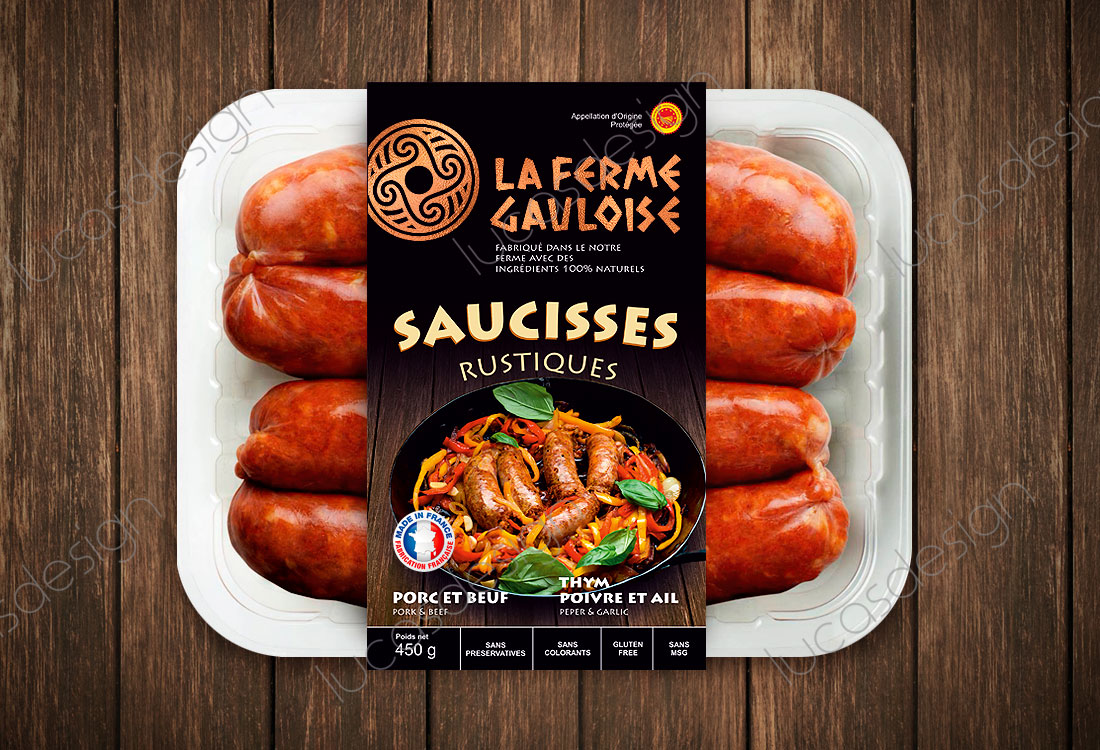 la ferme gauloise saucisses fromage cheddar