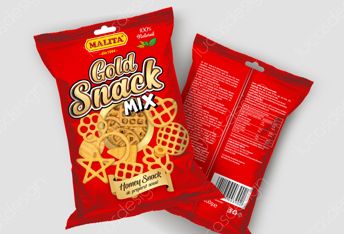 design logo identitate malita ambalaje snack