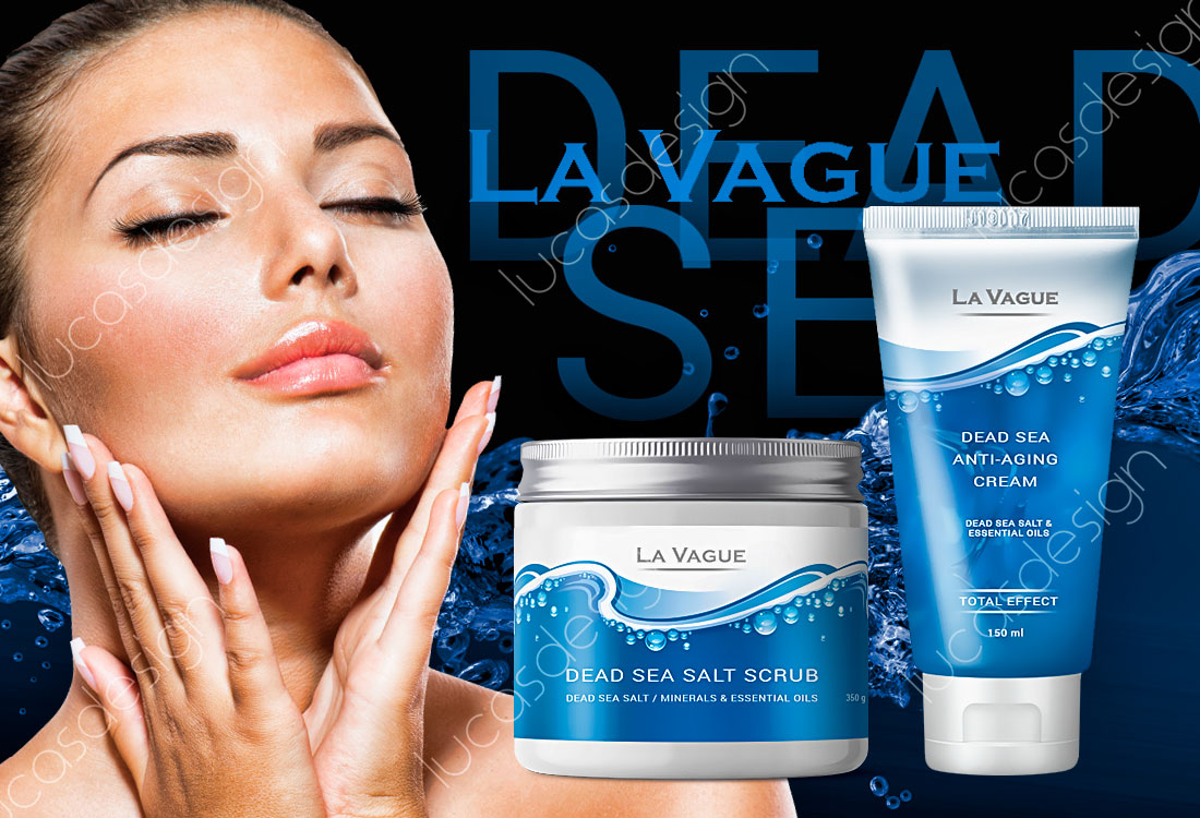 LA VAGUE grafica eticheta cosmetice scrub gel creme