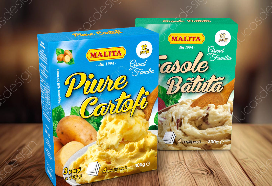 cutie ambalaj piure de cartofi si fasole batuta ambalaj piure de cartofi si fasole batuta
