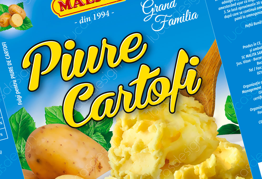 cutie ambalaj piure de cartofi si fasole batuta ambalaj piure de cartofi si fasole batuta