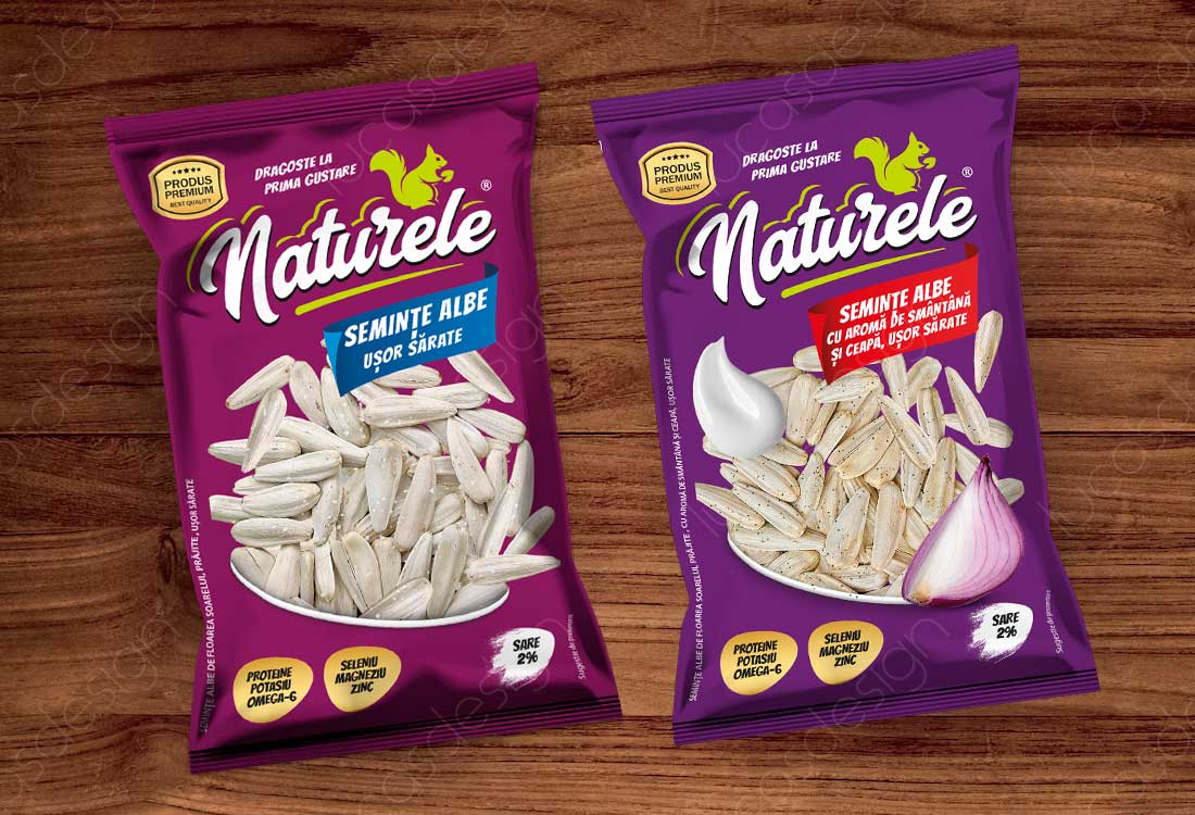 design ambalaj naturele seminte albe