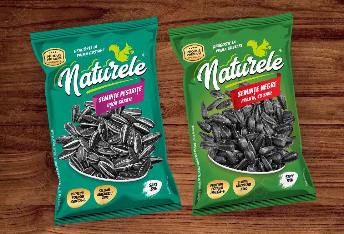 design ambalaj naturele seminte albe