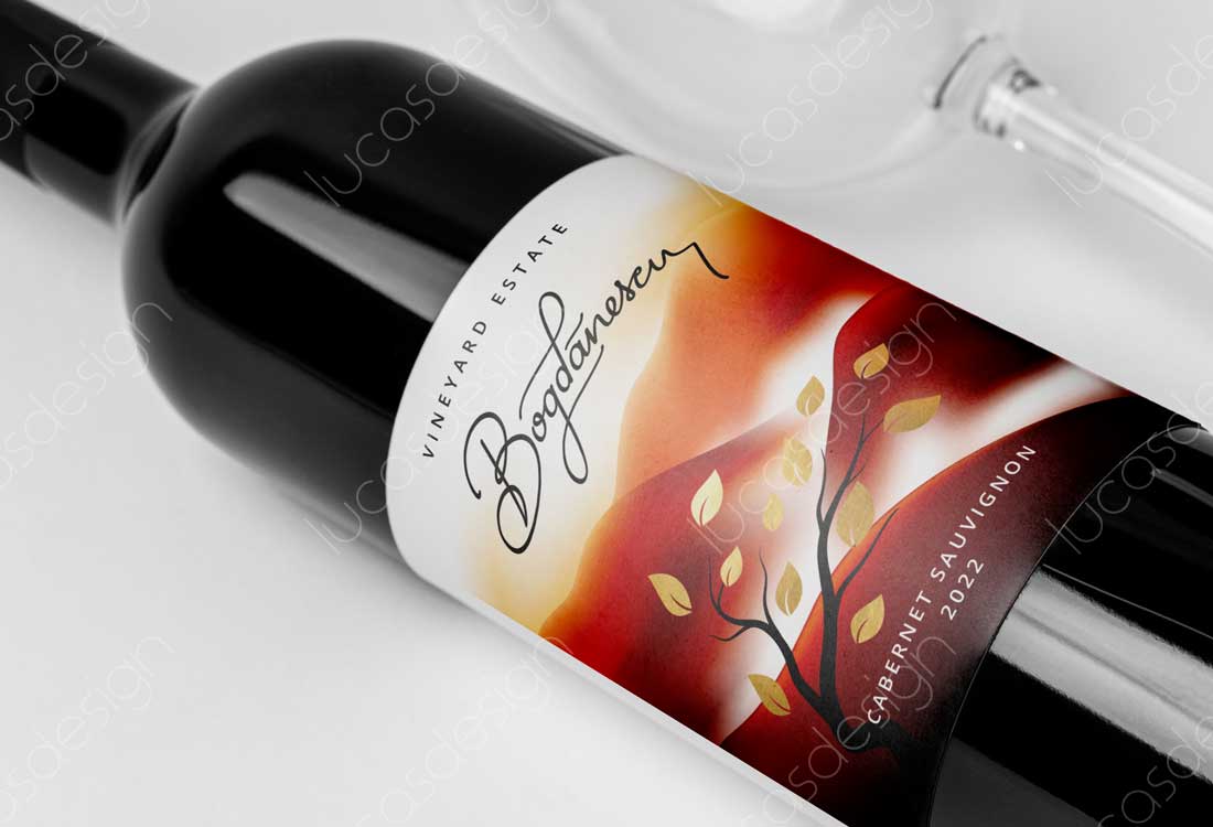 eicheta vin domeniile bogdanescu cabernet-sauvignon design eticheta vin branding domeniile bogdanescu