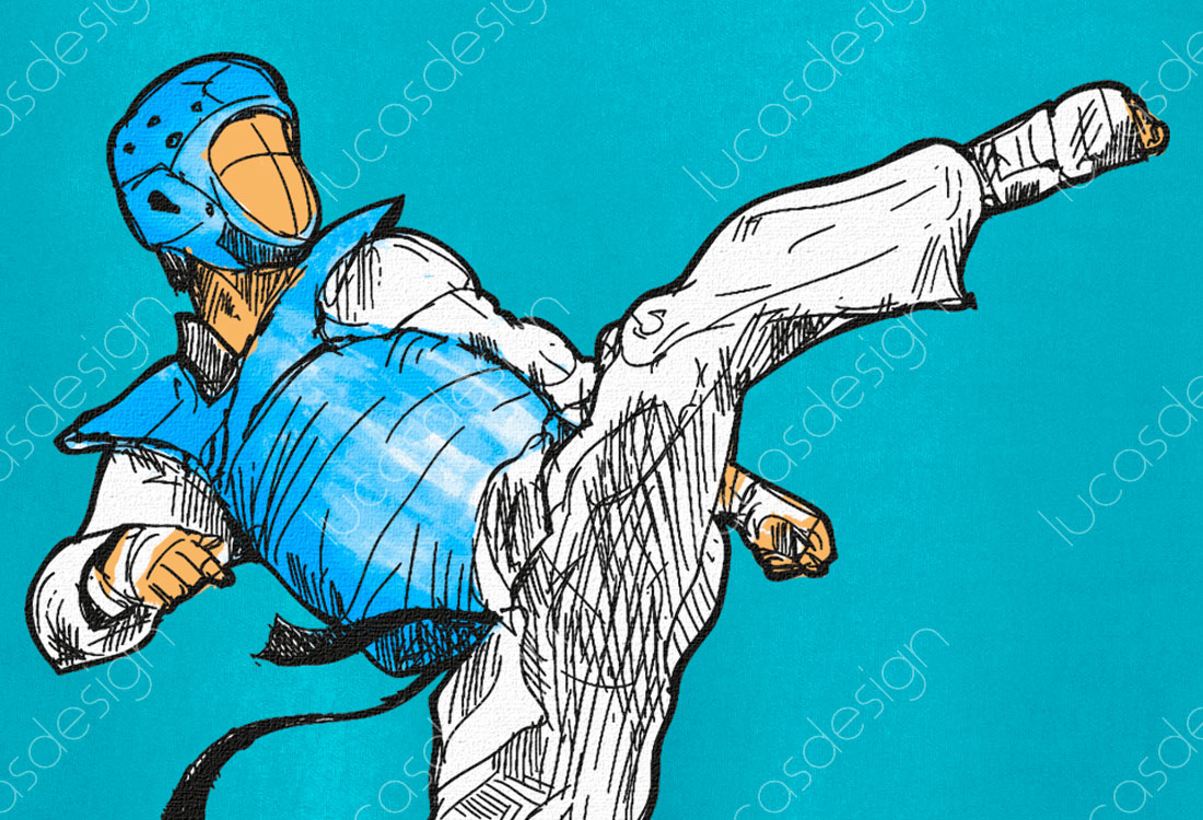 Rio Federatia Romana de Taekwondo - ilustratie Grafica